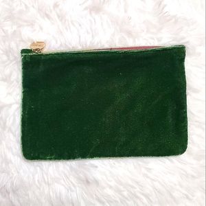 IPSY Green Velour Makeup Bag